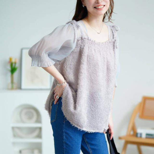 フリンジキャミドッキングチュニック