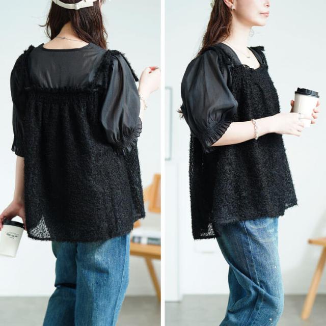 フリンジキャミドッキングチュニック