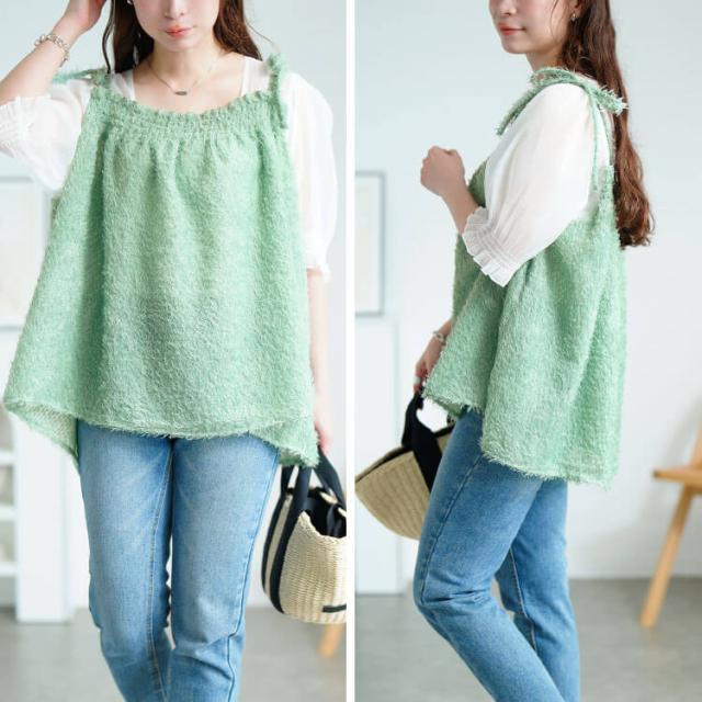 フリンジキャミドッキングチュニック