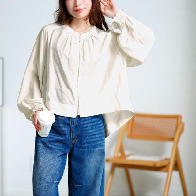 キャンディースリーブバックギャザーブルゾン