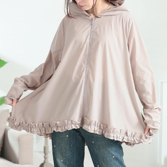 UVカット&耐塩素裾フリルラッシュガード