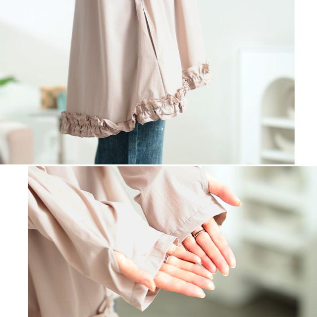 UVカット&耐塩素裾フリルラッシュガード