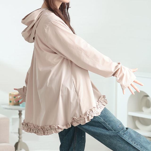 UVカット&耐塩素裾フリルラッシュガード