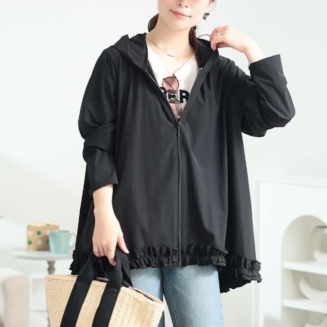 UVカット&耐塩素裾フリルラッシュガード