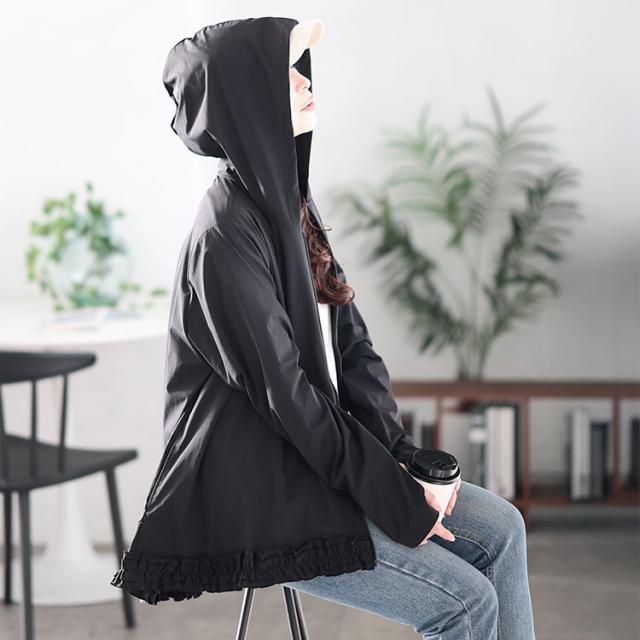 UVカット&耐塩素裾フリルラッシュガード