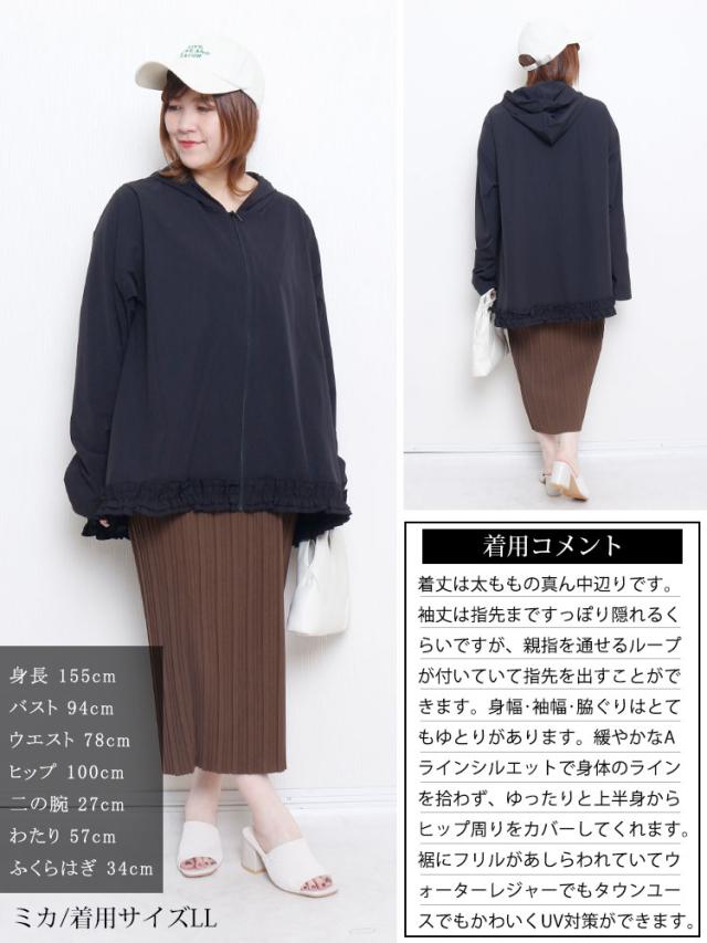 UVカット&耐塩素裾フリルラッシュガード