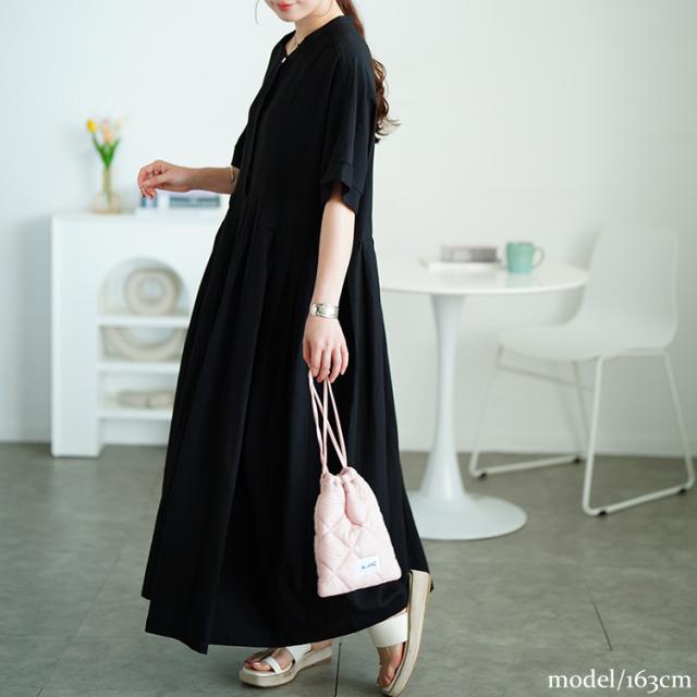 イレギュラー切り替えタックフレアワンピース