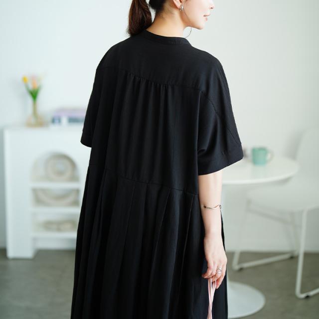 イレギュラー切り替えタックフレアワンピース