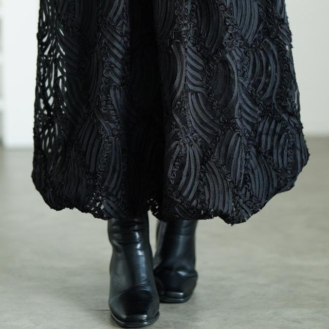 ウェーブコードレースバルーンスカート