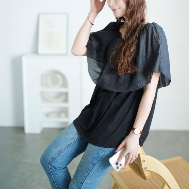 ケープカラープルオーバー