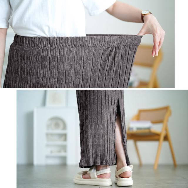 ウェーブランダムプリーツナロースカート