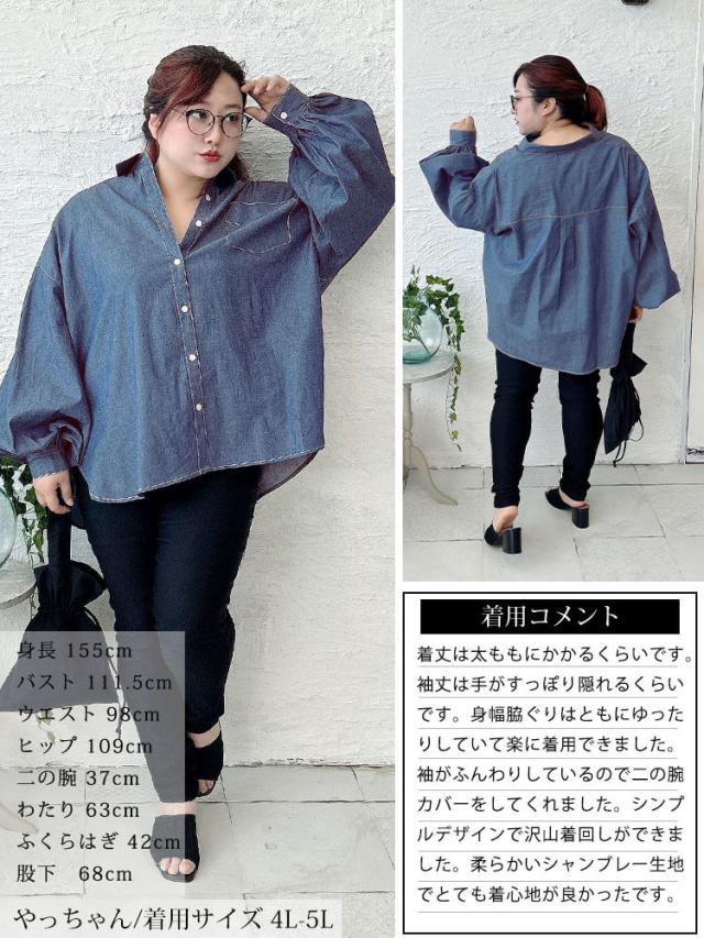 ボリュームスリーブシャンブレーシャツ