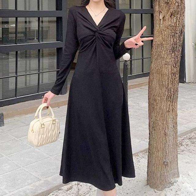 カシュクール風ツイストワンピース