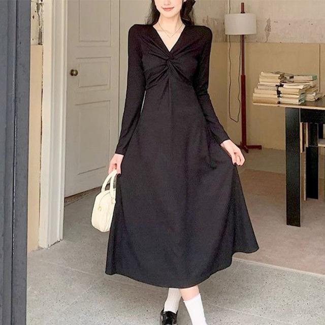 カシュクール風ツイストワンピース