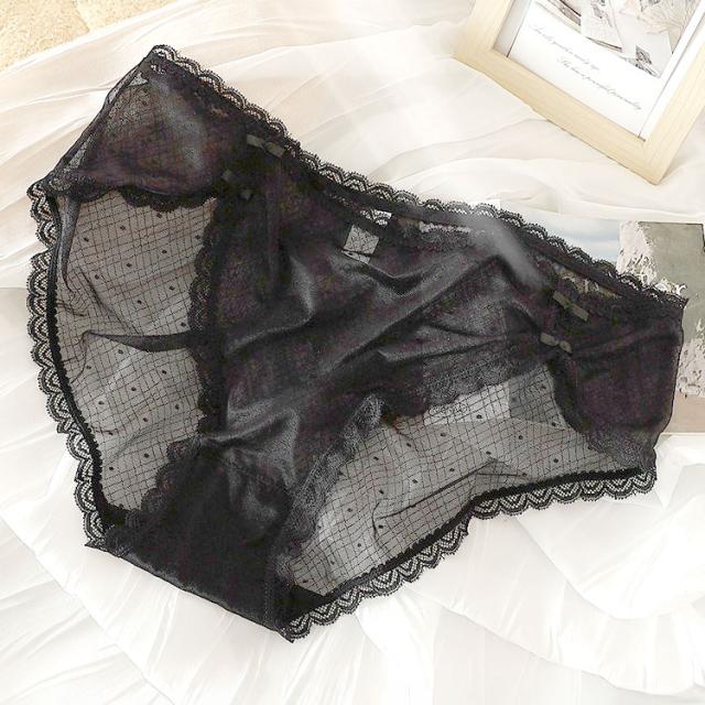 ドット柄シアーレースショーツ