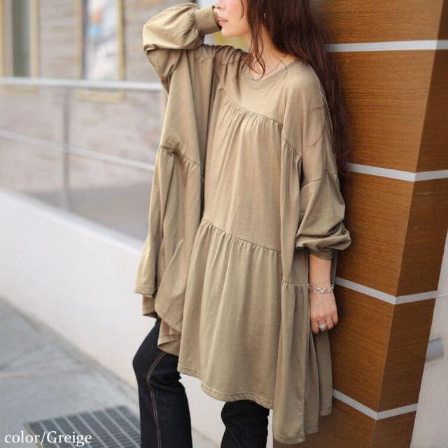 ティアードビッグチュニックTシャツ