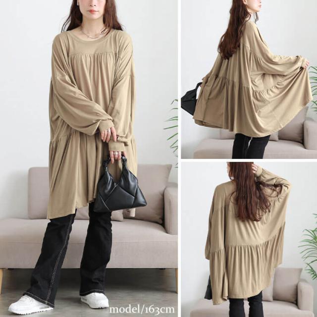 ティアードビッグチュニックTシャツ