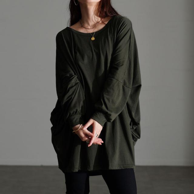 サイドタックドルマンチュニック