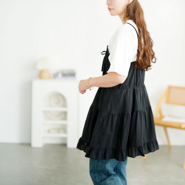 フリルティアードミニキャミワンピース