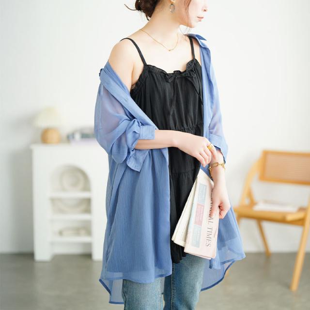 フリルティアードミニキャミワンピース