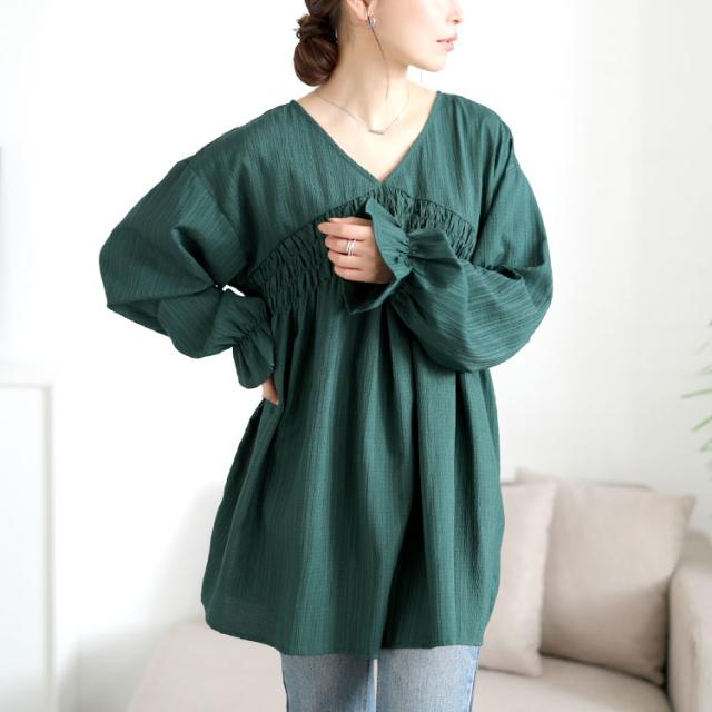 キャンディスリーブシャーリングチュニック