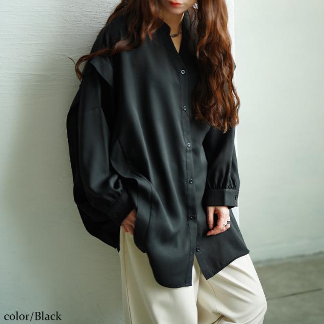 タックショルダースキッパーシャツ