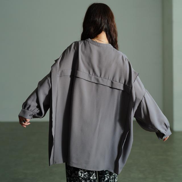 タックショルダースキッパーシャツ