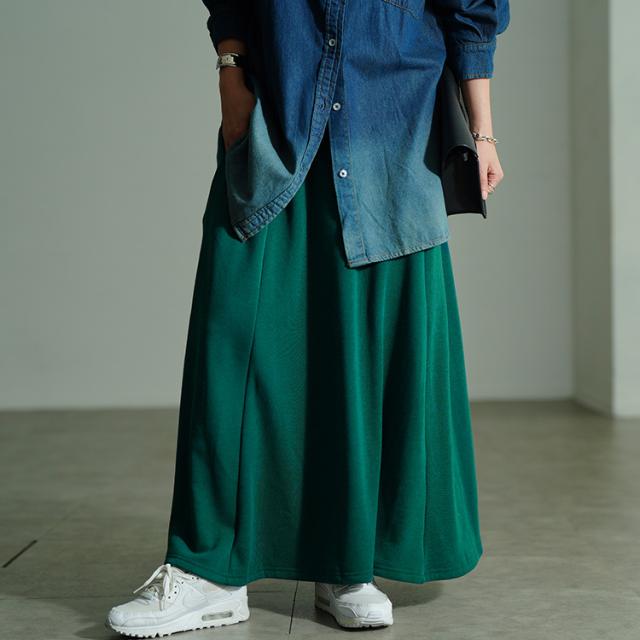 裏シャギータックフレアスカート