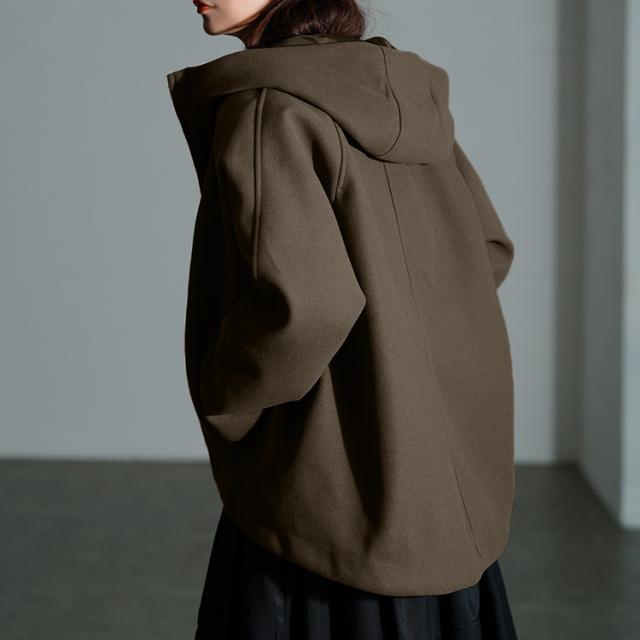 ハイネックフードZIPジャケット