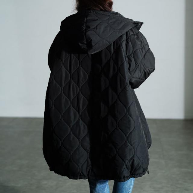 中綿キルティングモンスターパーカーコート