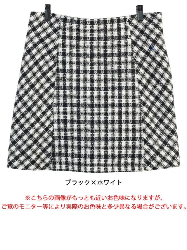 ラメツイードセミタイトミニスカート