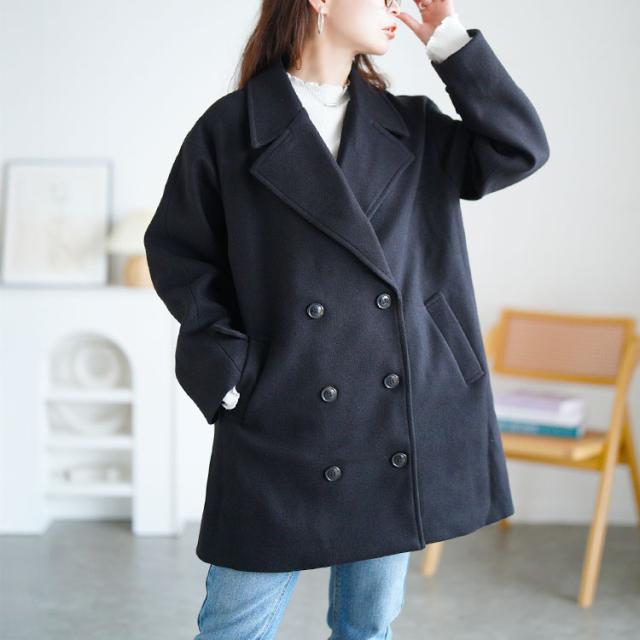 オーバーサイズダブルブレストコート