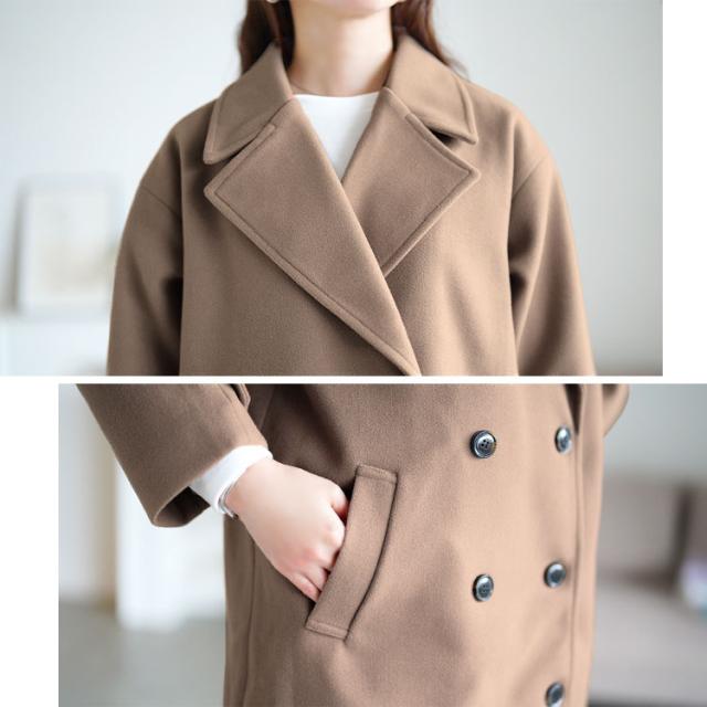 オーバーサイズダブルブレストコート