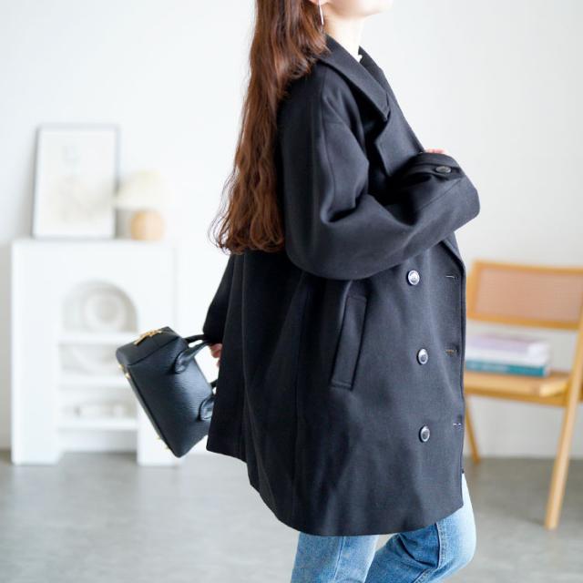 オーバーサイズダブルブレストコート