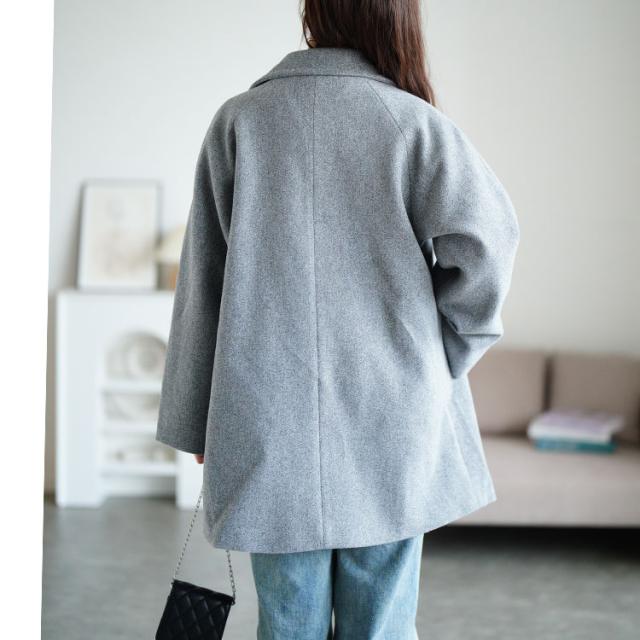 オーバーサイズダブルブレストコート