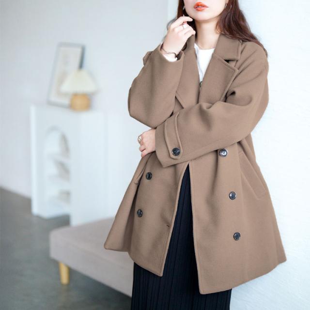 オーバーサイズダブルブレストコート