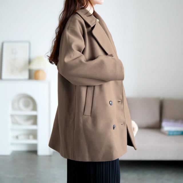 オーバーサイズダブルブレストコート