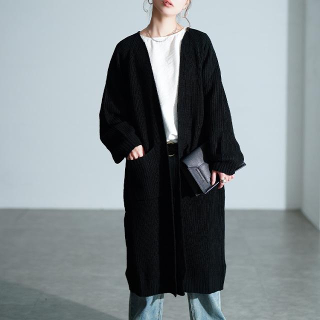 リブニットトッパーカーディガン