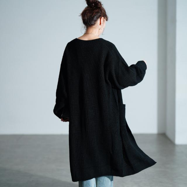 リブニットトッパーカーディガン