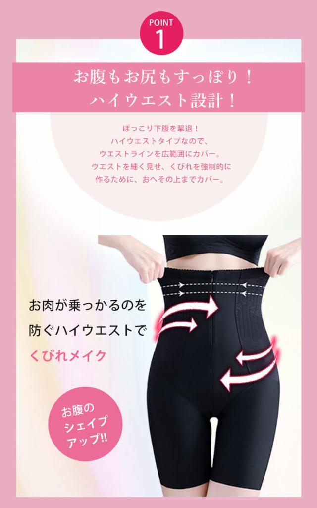 ファスナー付き着圧ガードルショーツ