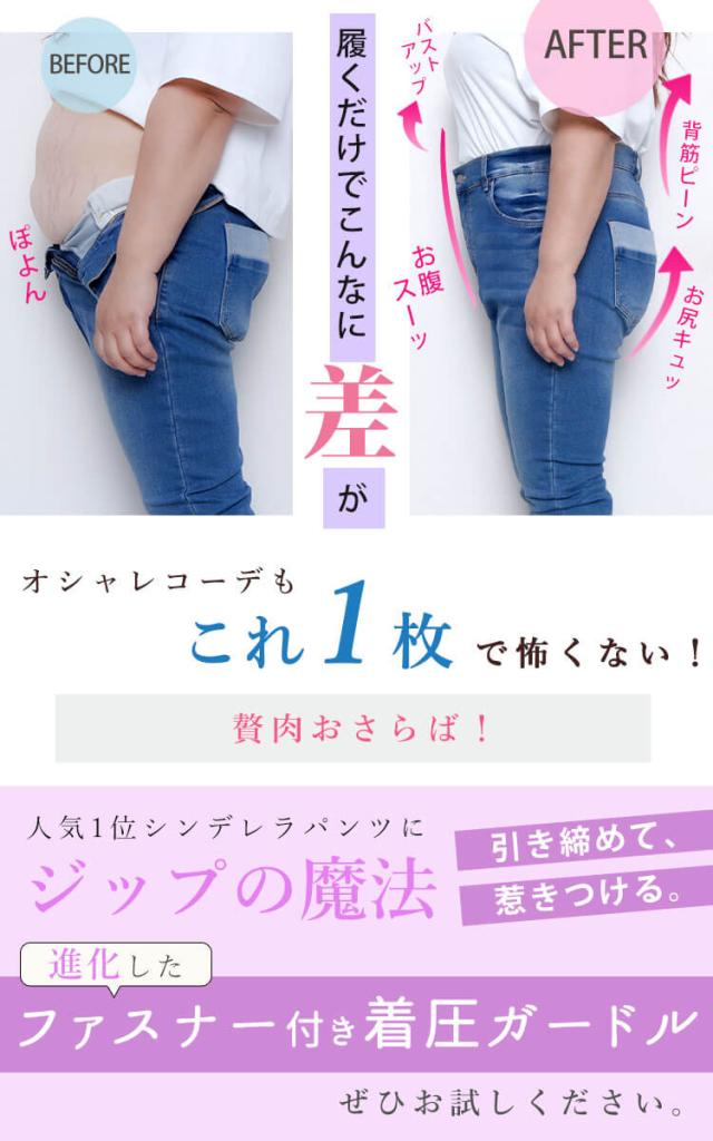 ファスナー付き着圧ガードルショーツ