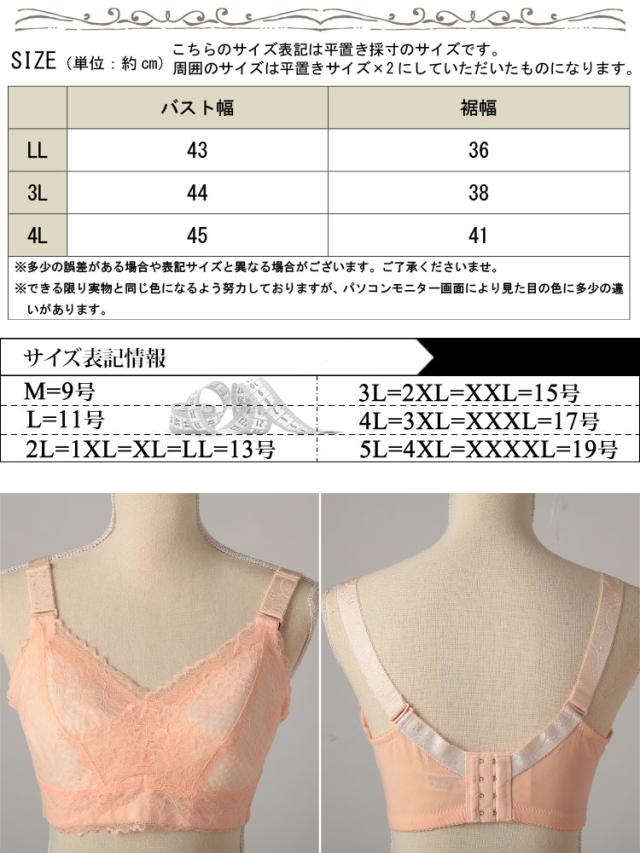 胸を小さく見せる!シームレスレースブラジャー