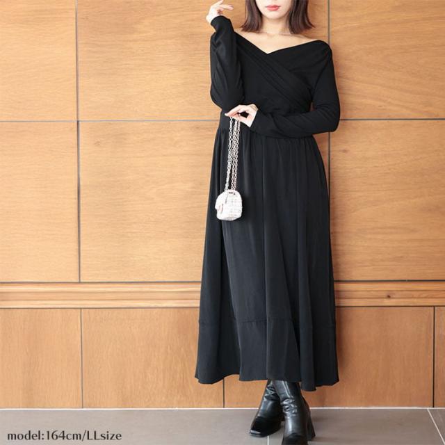 2WAYカシュクールフレアワンピース