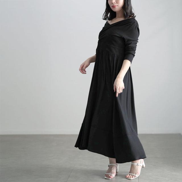 2WAYカシュクールフレアワンピース