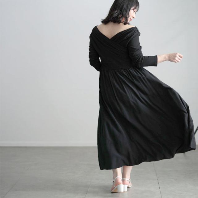2WAYカシュクールフレアワンピース