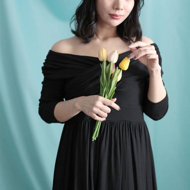 2WAYカシュクールフレアワンピース