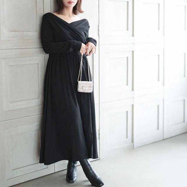 2WAYカシュクールフレアワンピース