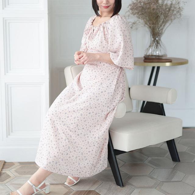 フラワーミストギャザーワンピース