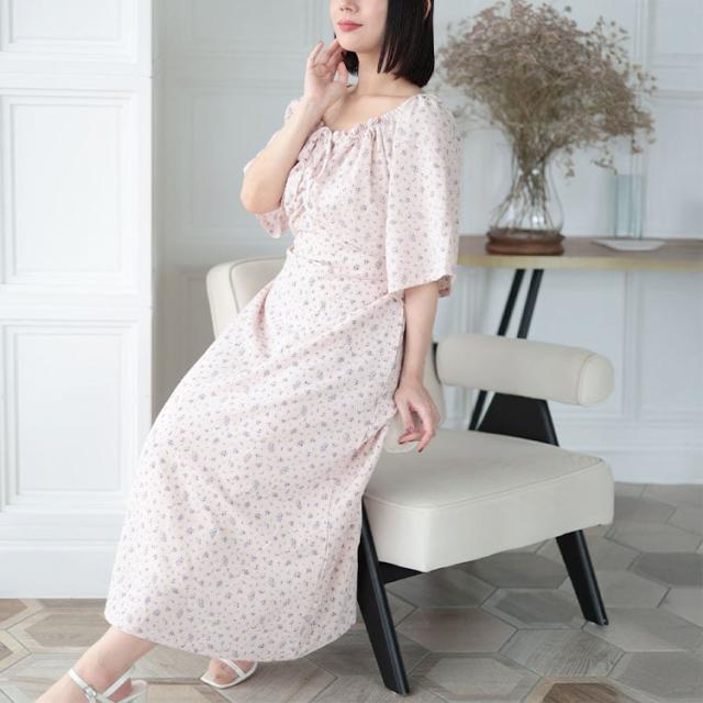 フラワーミストギャザーワンピース