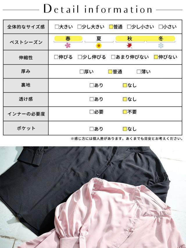 ギャザースリーブVネックブラウス